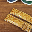 Yellow Genuine Ostrich Leather Watch Straps - PVMH Leather